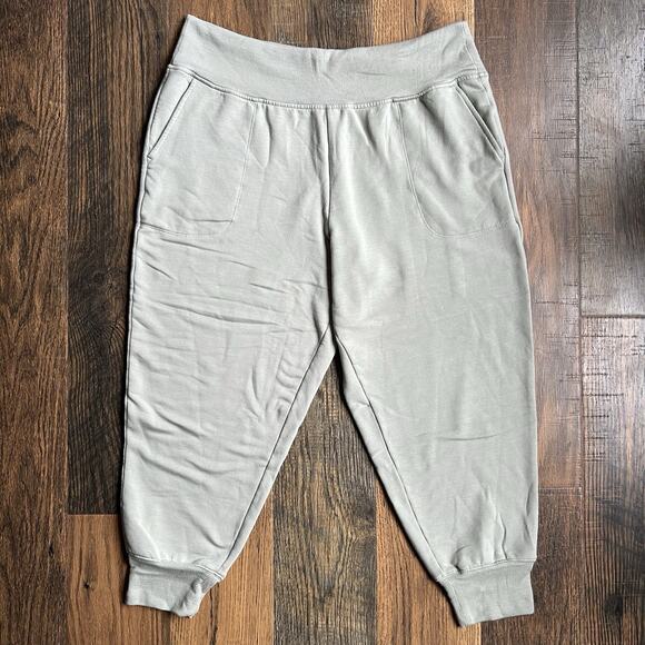 Athleta Joggers Size 1X Green Tapered Lounge Pants Lightweight Comfy - Picture 1 of 7